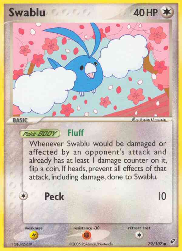 Swablu - 79/107 - Common [ex8-79] [Reverse Holo]