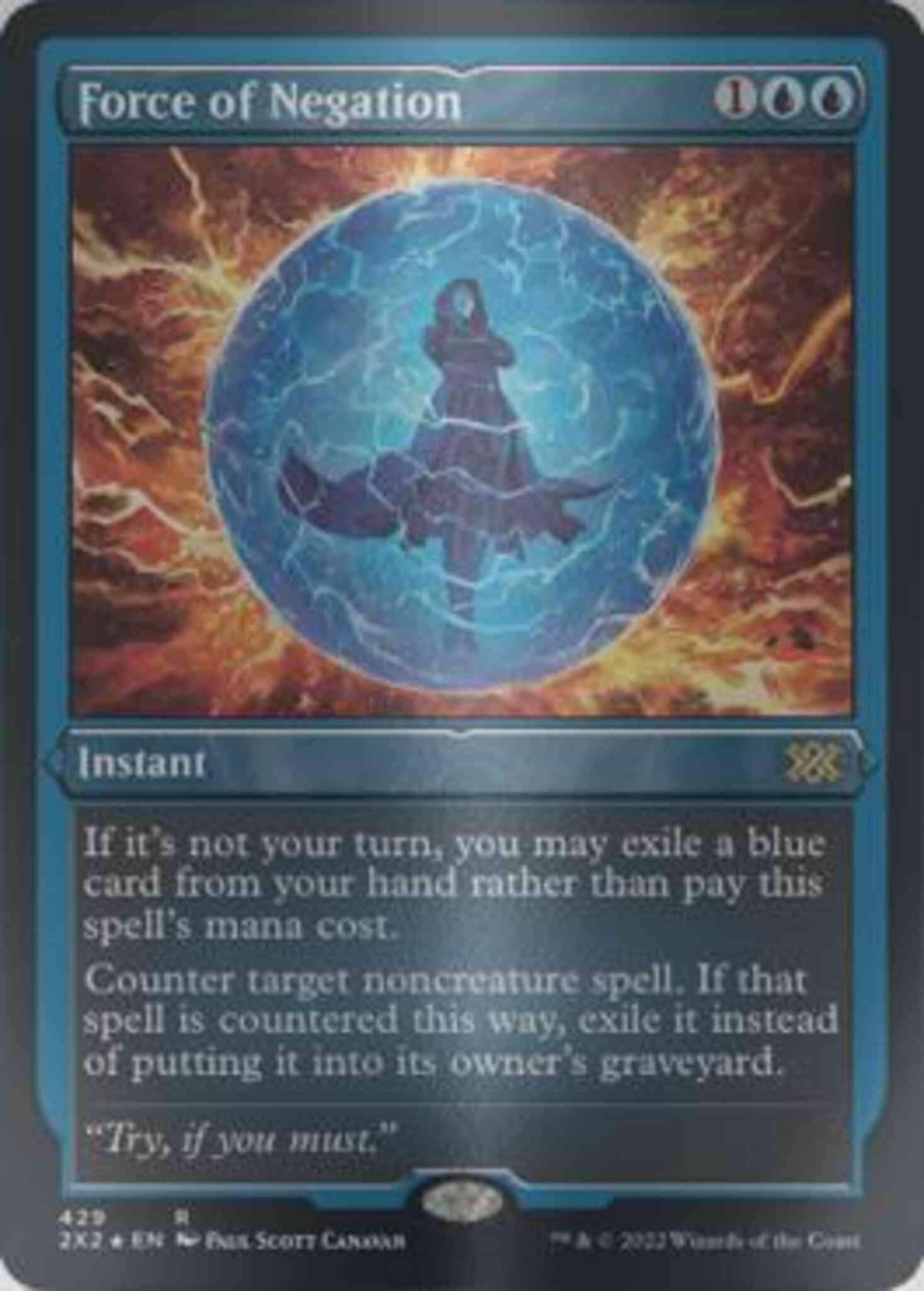 Force of Negation [429] [Double Masters 2022] [Etched Foil] – Face