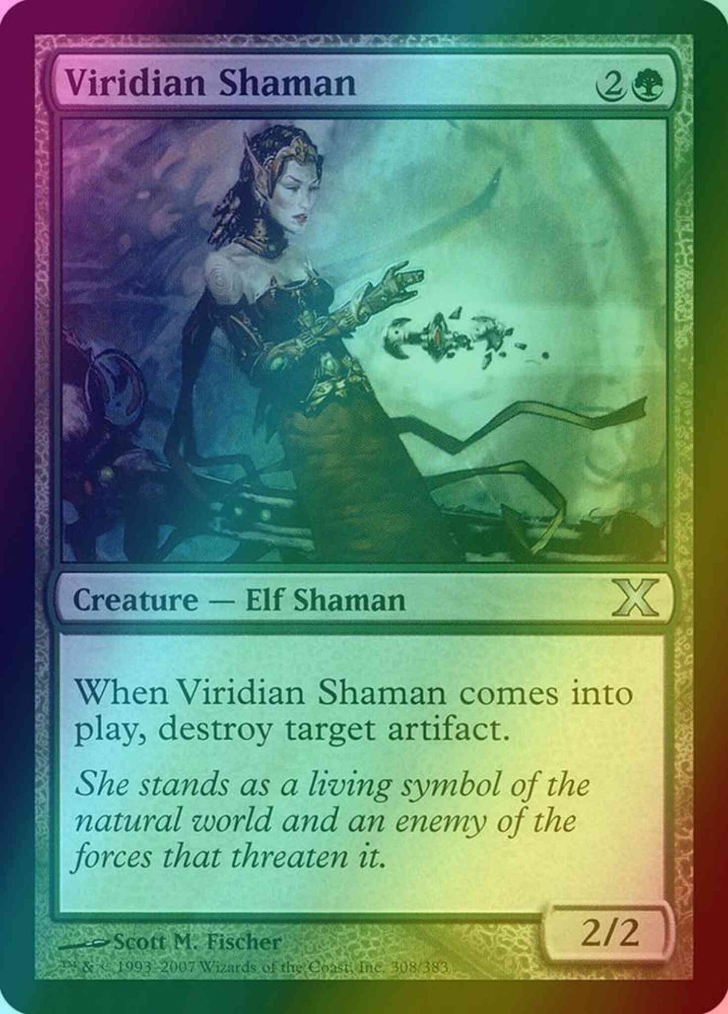 Viridian Shaman [308] [Tenth Edition] [Foil]