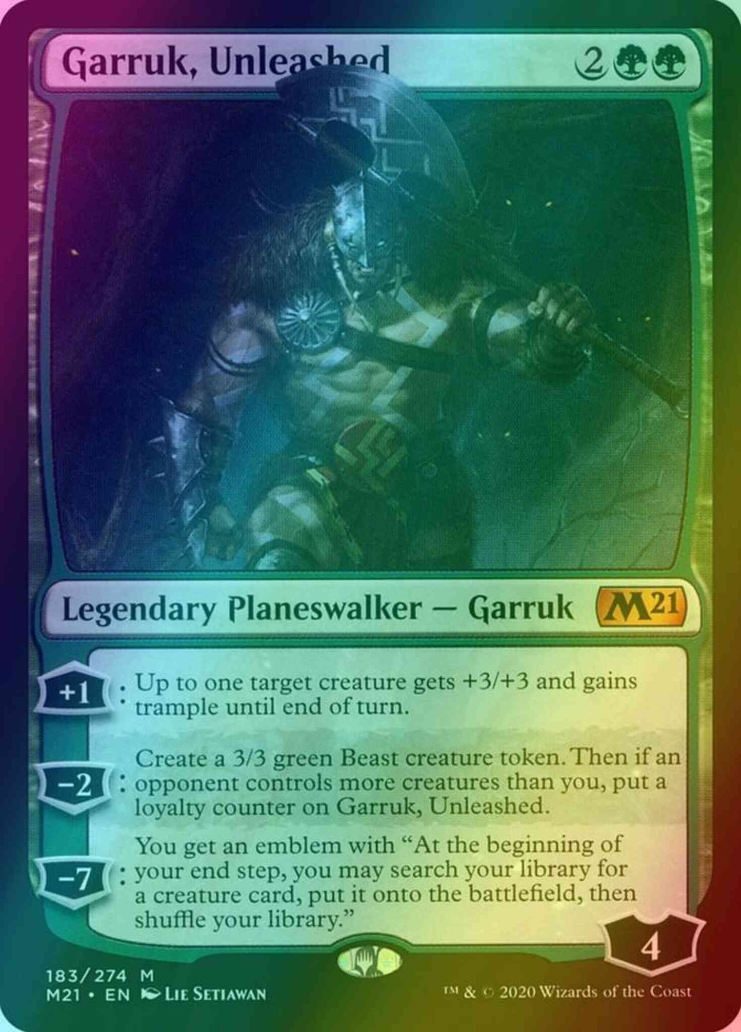 Garruk, Unleashed [183] [Core Set 2021] [Foil]