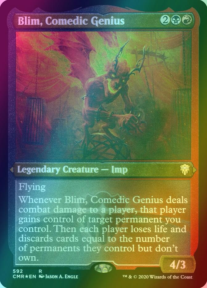 Blim, Comedic Genius [592] [Commander Legends] [Etched Foil]
