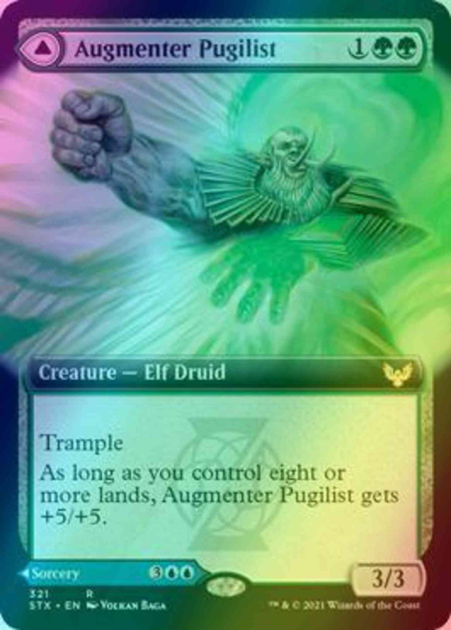 Augmenter Pugilist // Echoing Equation [321] [Extended Art] [Strixhaven: School of Mages] [Foil]