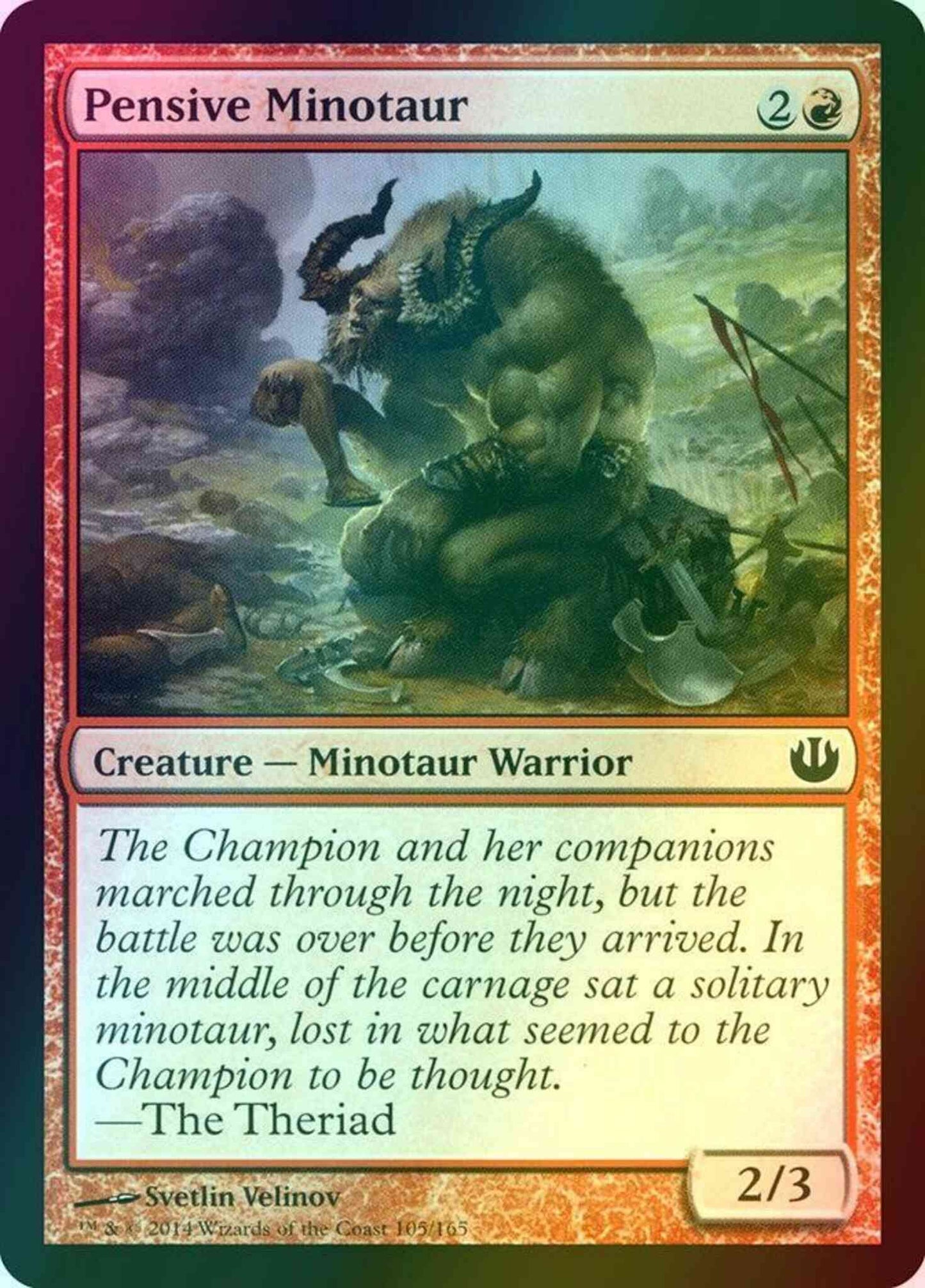 Pensive Minotaur [105] [Journey into Nyx] [Foil]