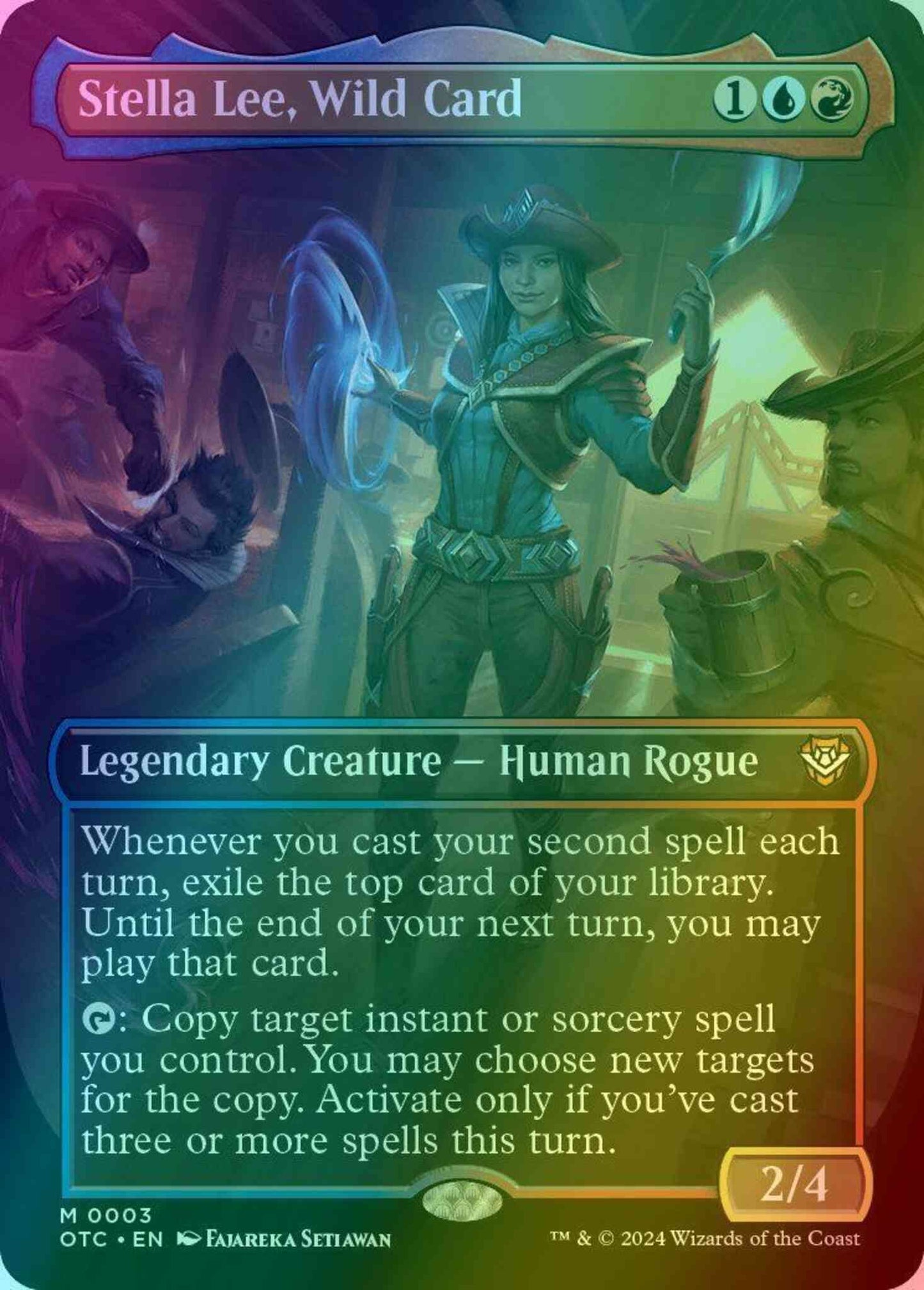 Stella Lee, Wild Card [3] [Borderless] [Outlaws of Thunder Junction: Commander] [Foil]