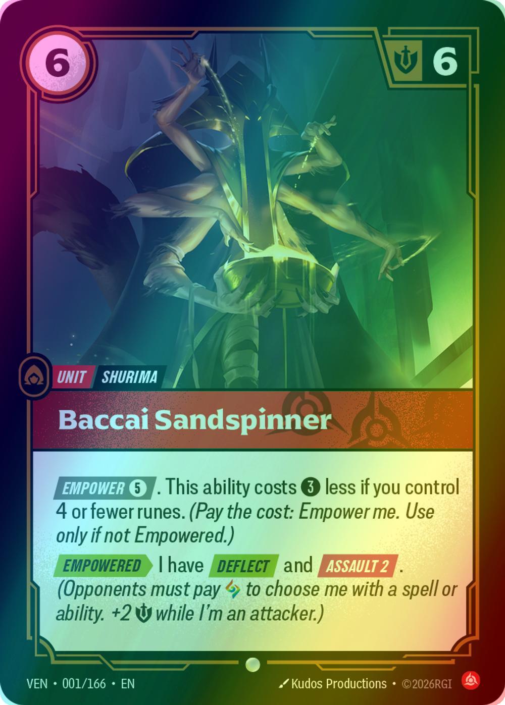 Baccai Sandspinner - 001/166 [Vendetta] [Foil]