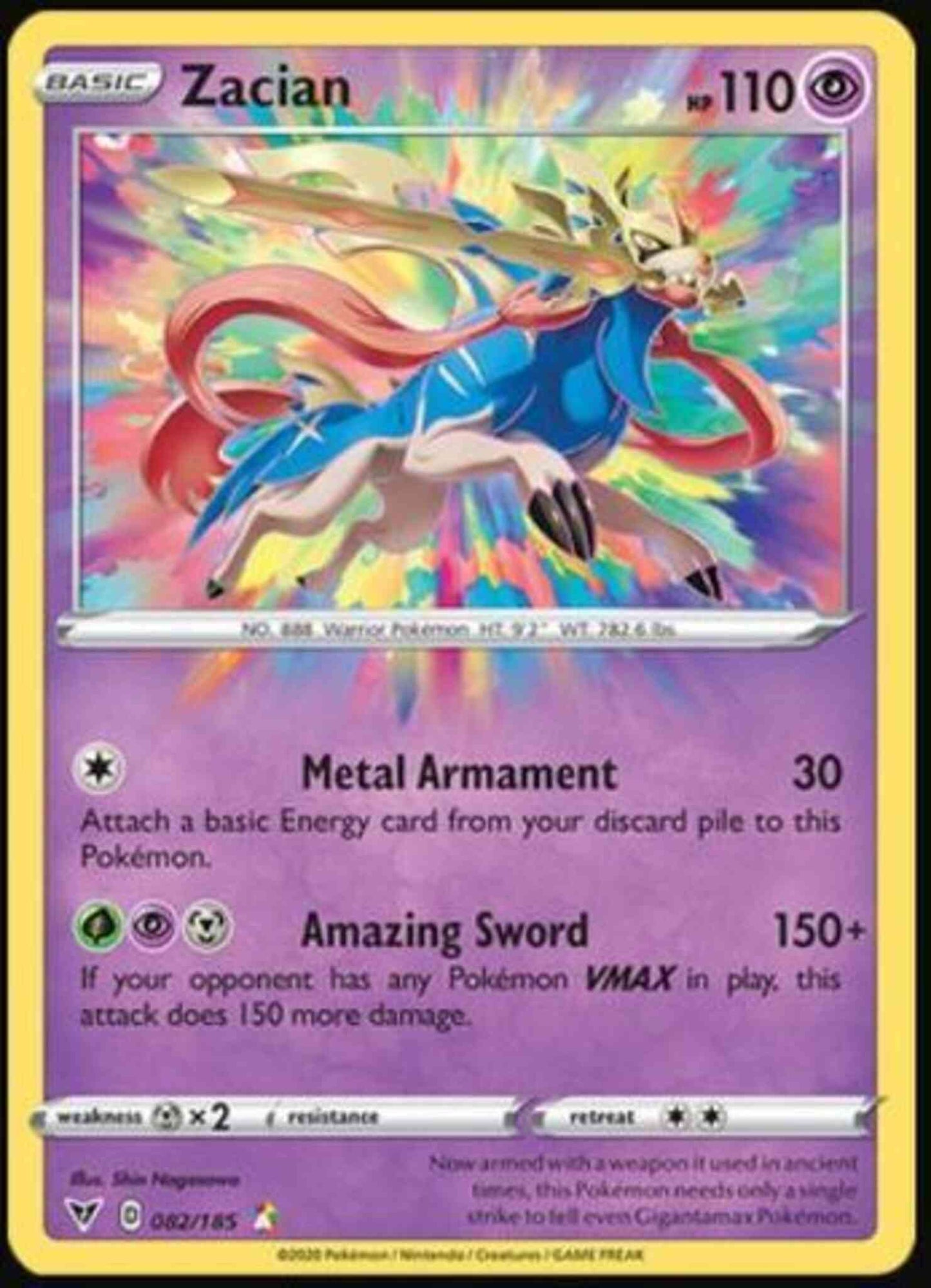 Zacian - 082/185 - Amazing Rare [swsh4-082] [Holo]