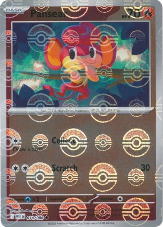 Pansear - Poké Ball Pattern - 014/086 - Common [sv105w-014] [Reverse Holo]