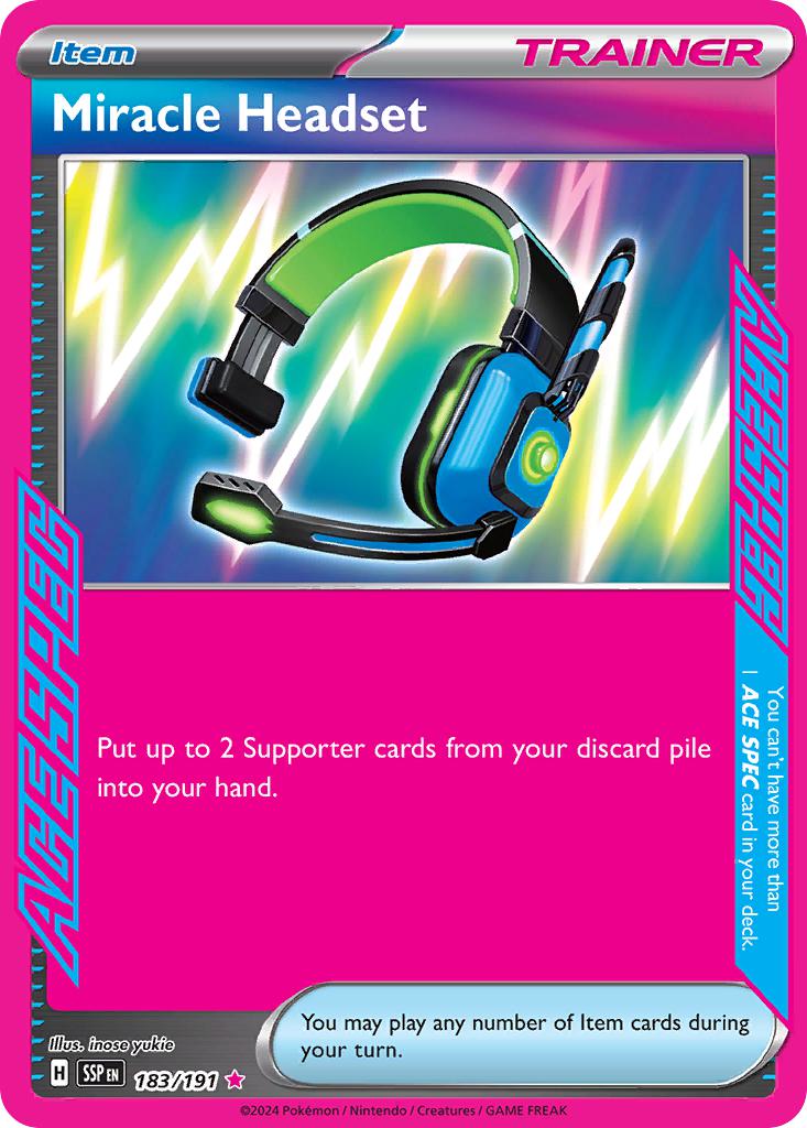 Miracle Headset - 183/191 - ACE SPEC Rare [sv08-183] [Ultra]