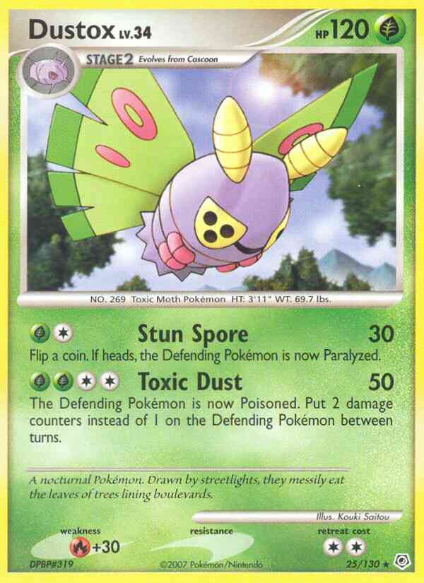 Dustox - 25/130 - Rare [dp1-25] [Non-Holo]