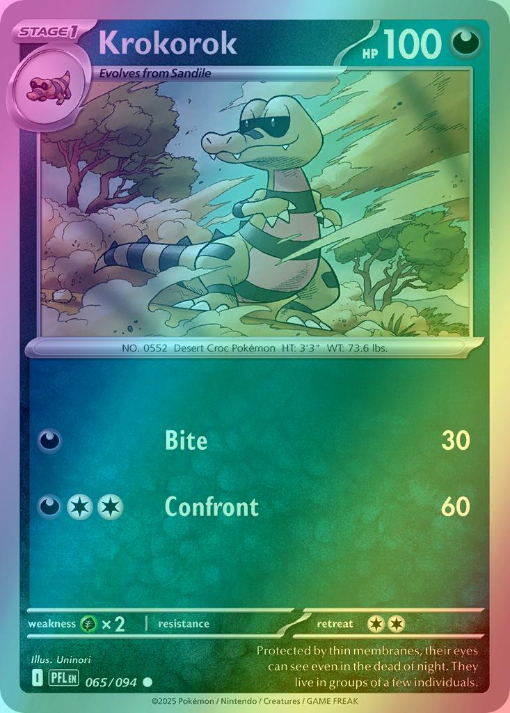 Krokorok - 065/094 - Common [me02-065] [Reverse Holo]