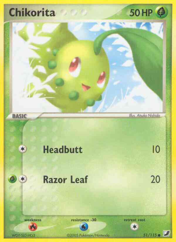 Chikorita - 51/115 - Common [ex10-51] [Reverse Holo]