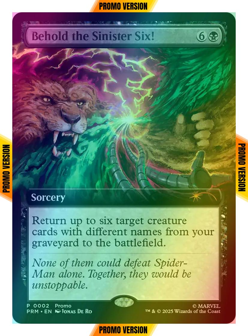 Behold the Sinister Six! [2] [Extended Art] [Marvel's Spider-Man: Promos] [Foil]