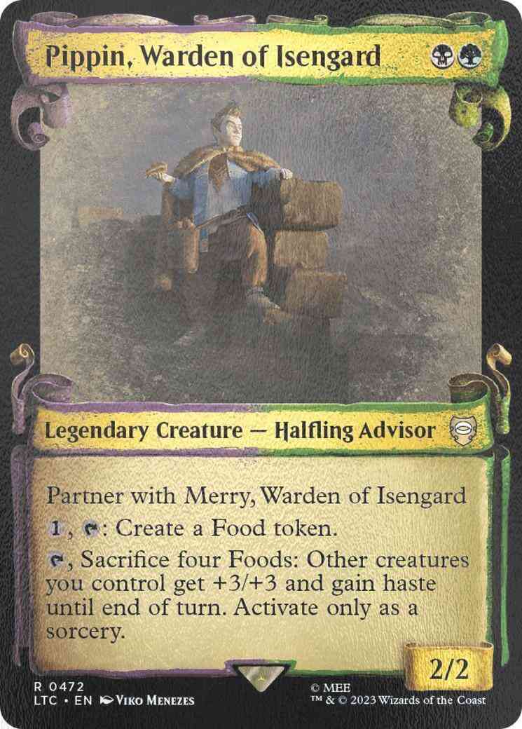 Pippin, Warden of Isengard [472] [Scrolls Showcase] [The Lord of the Rings: Tales of Middle-earth: Commander] [Silver Foil]
