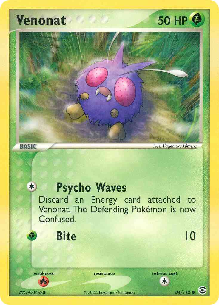 Venonat - 84/112 - Common [ex6-84] [Reverse Holo]
