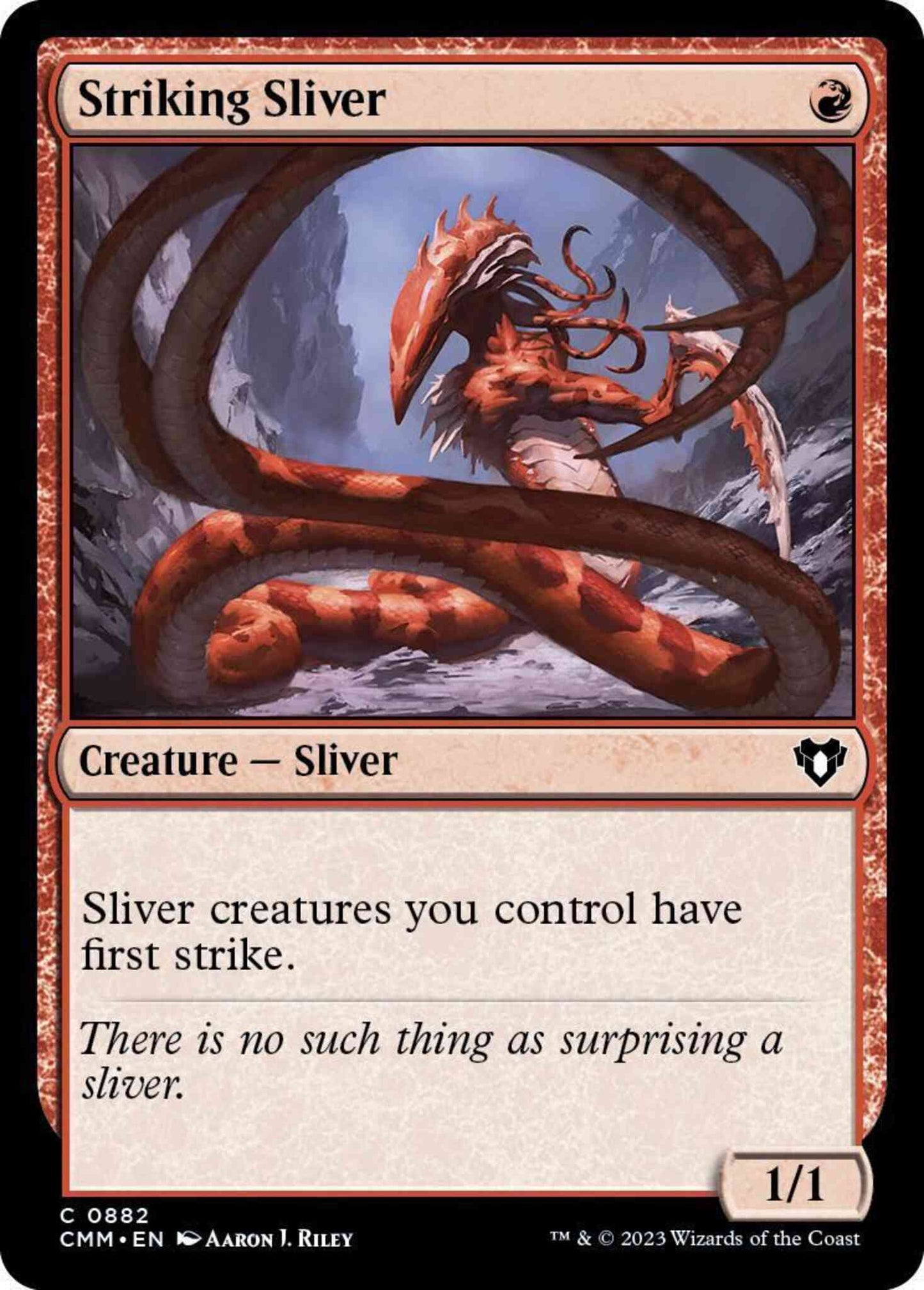 Striking Sliver [882] [Commander Masters] [Non-Foil]