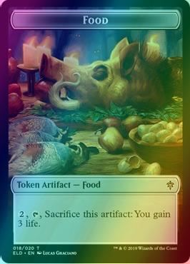 Dwarf Token (07) // Food Token (18) [Throne of Eldraine Tokens] [Foil]