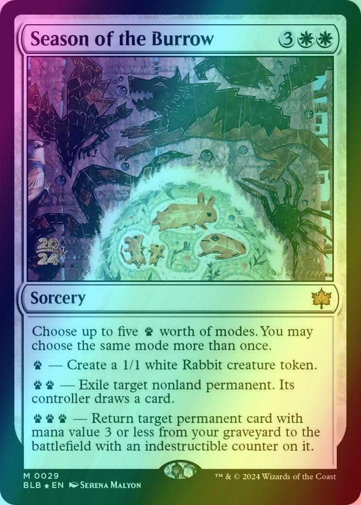 Season of the Burrow [29s] [Prerelease] [Bloomburrow: Promos] [Foil]