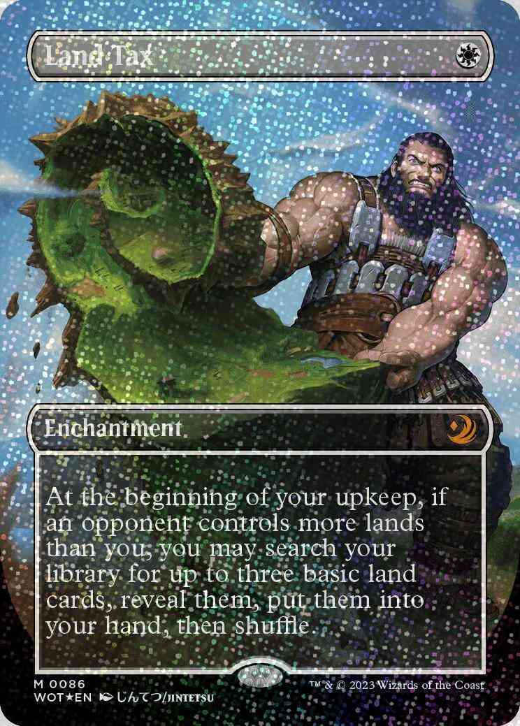 Land Tax [86] [Borderless] [Anime] [Wilds of Eldraine: Enchanting Tales] [Confetti Foil]