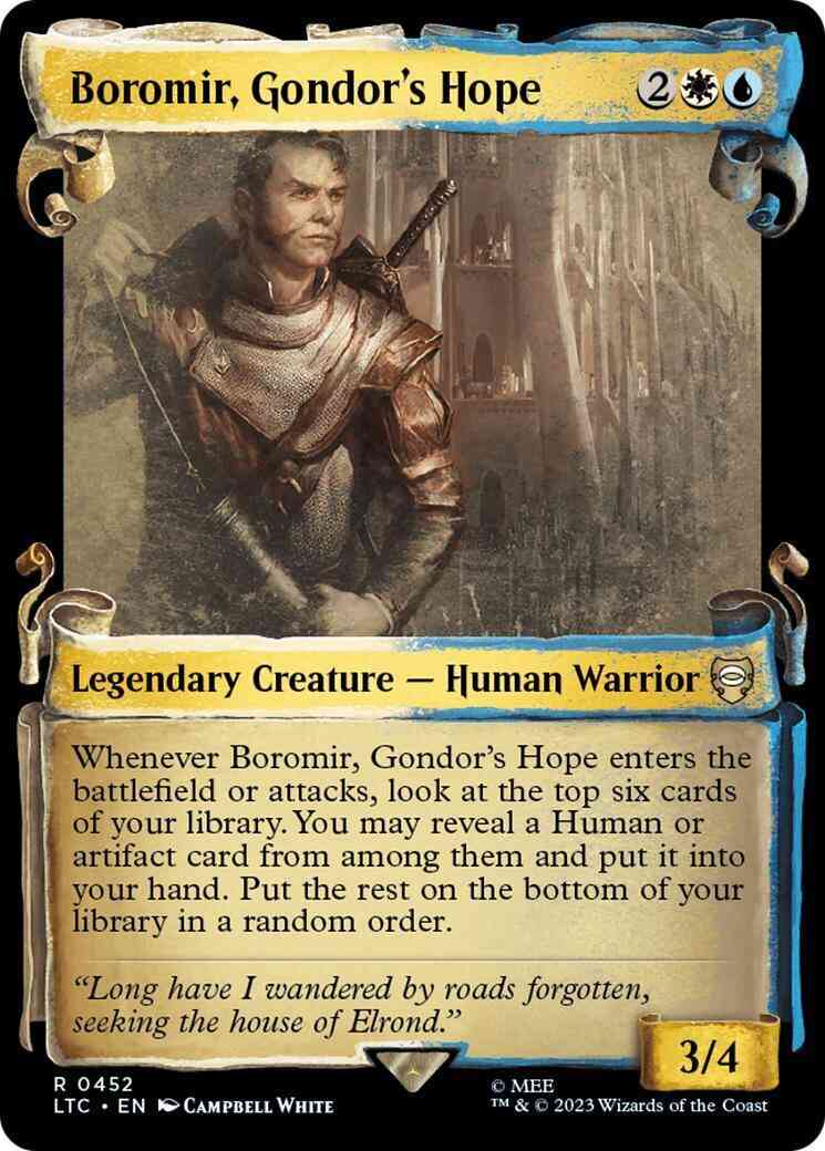 Boromir, Gondor's Hope [452] [Scrolls Showcase] [The Lord of the Rings: Tales of Middle-earth: Commander] [Non-Foil]