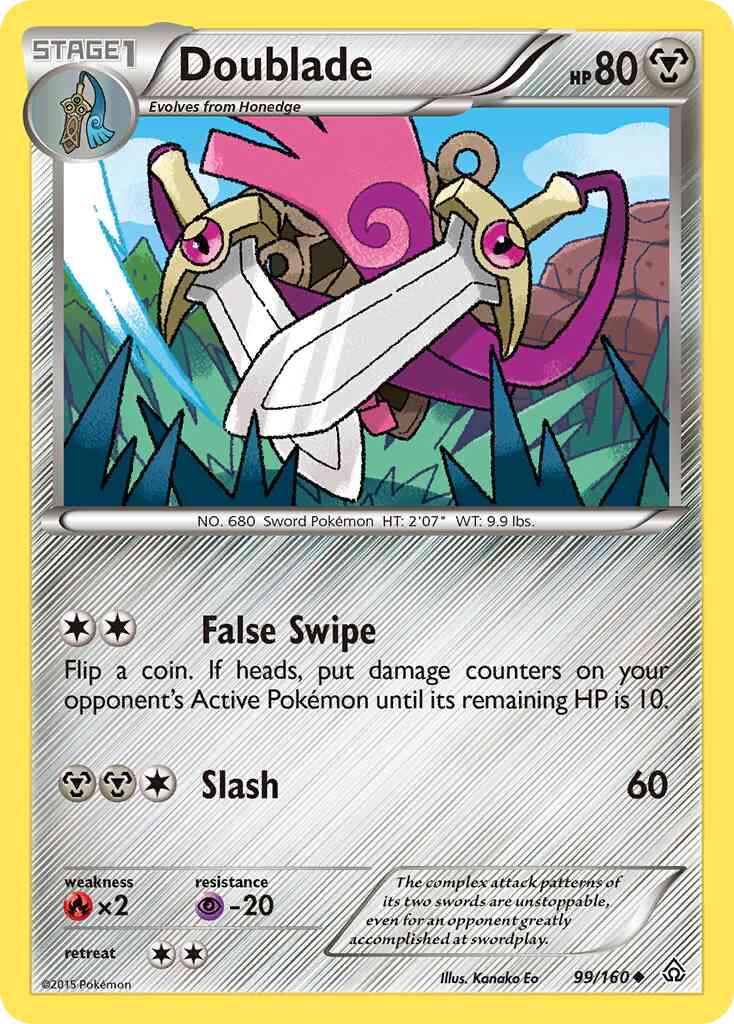 Doublade - 99/160 - Uncommon [xy5-99] [Non-Holo]