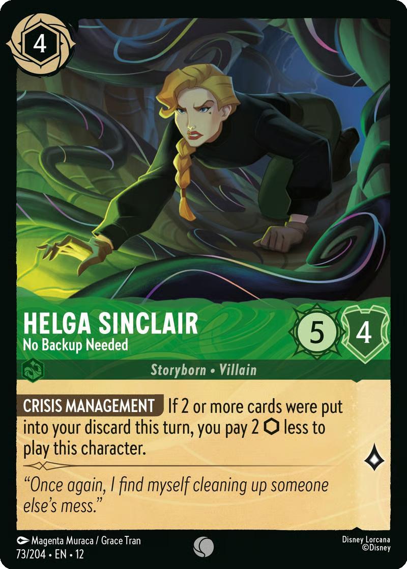 Helga Sinclair - No Backup Needed - 73/204 [Wilds Unknown] [Non-Foil]