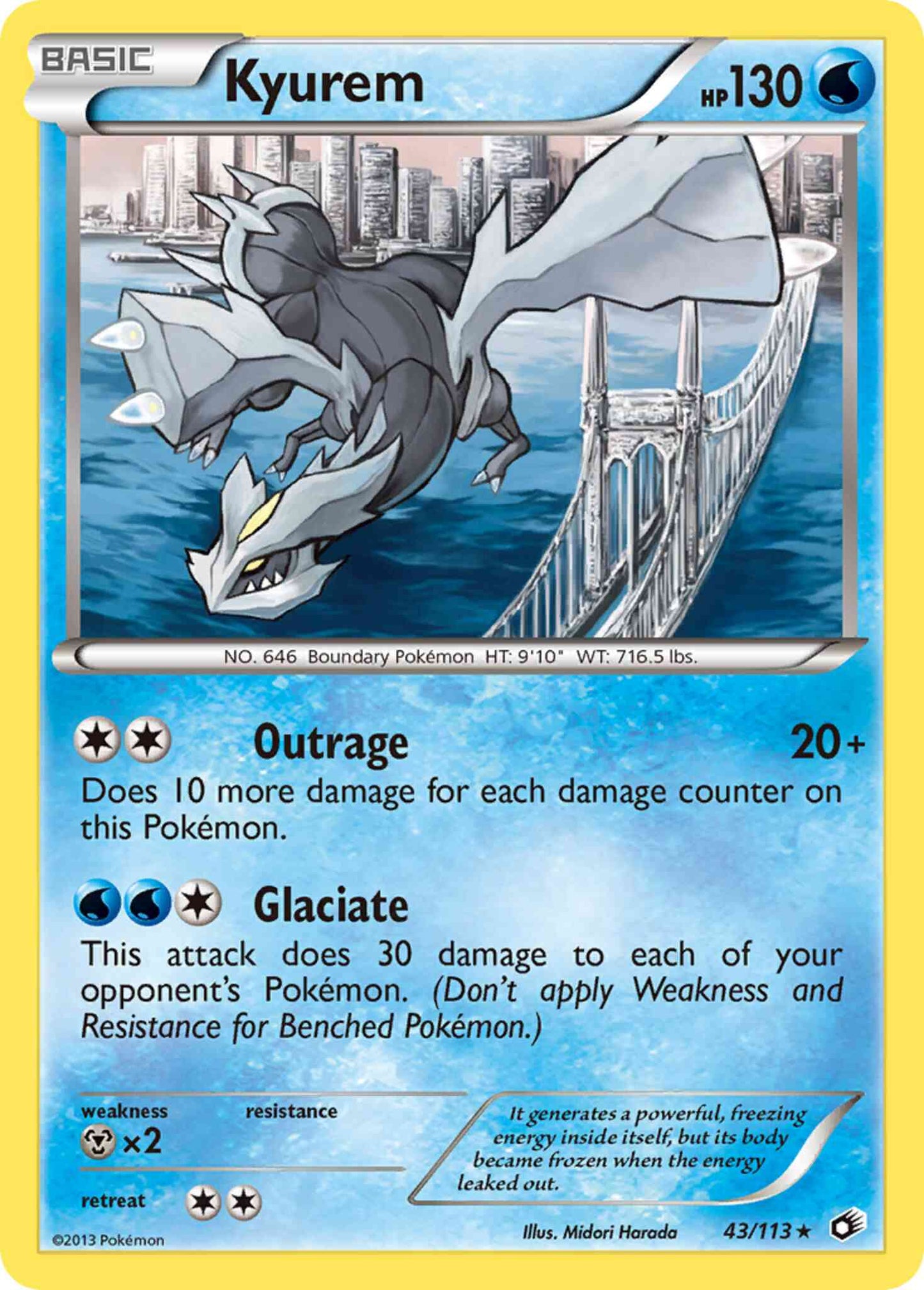 Kyurem - 43/113 - Rare Holo [bw11-43] [Reverse Holo]