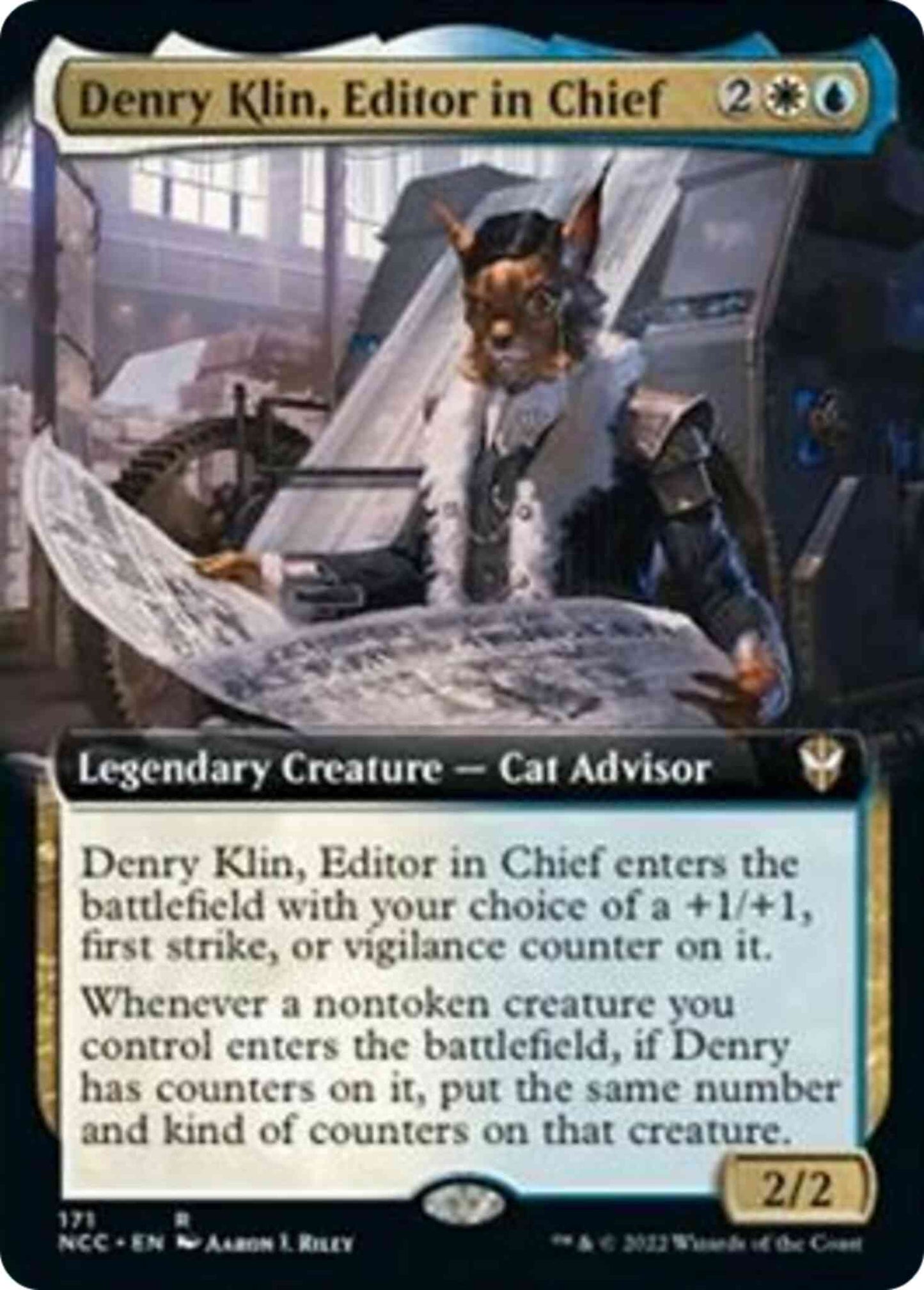 Denry Klin, Editor in Chief [171] [Extended Art] [Streets of New Capenna: Commander] [Non-Foil]