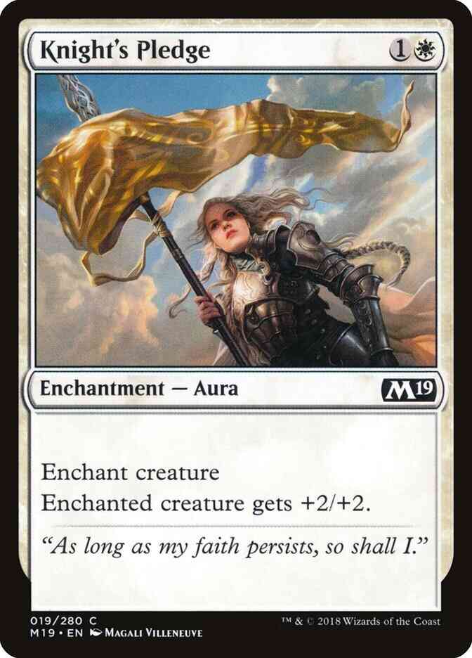 Knight's Pledge [Core Set 2019] [Non-Foil]