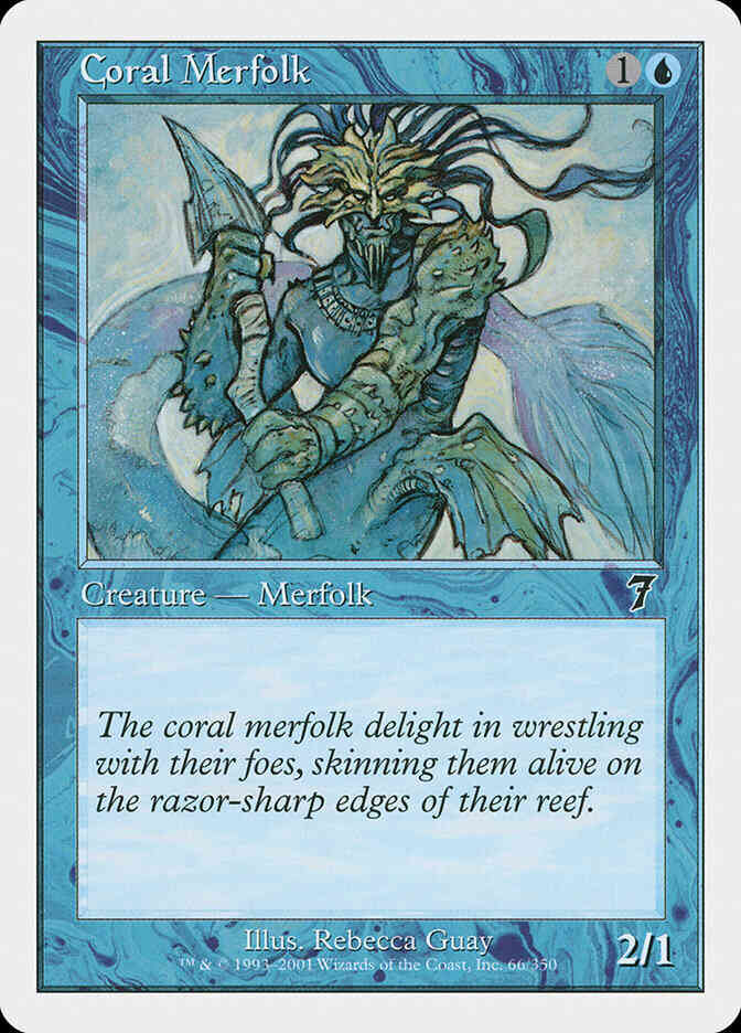 Coral Merfolk [66] [Seventh Edition] [Non-Foil]