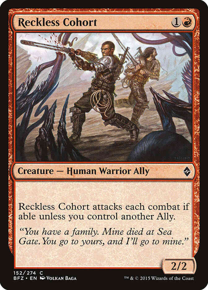 Reckless Cohort [152] [Battle for Zendikar] [Non-Foil]