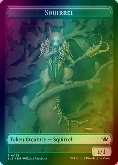 Squirrel Token (23) // Starscape Cleric Token (15) [Bloomburrow: Tokens] [Foil]