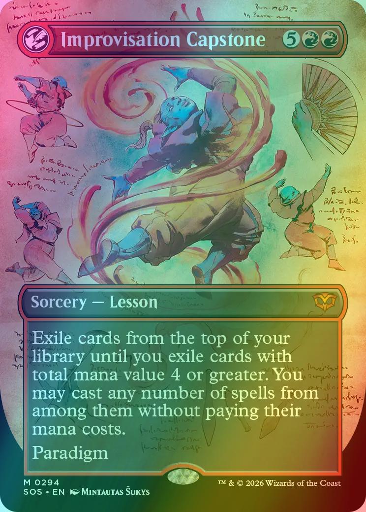 Improvisation Capstone [294] [Borderless] [Field Notes] [Secrets of Strixhaven] [Foil]