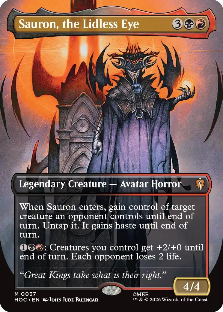 Sauron, the Lidless Eye [37] [Borderless] [Classic Artist] [The Hobbit: Commander] [Non-Foil]