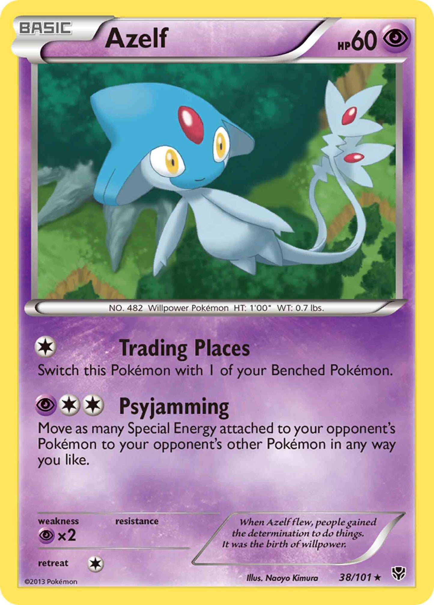 Azelf - 38/101 - Rare [bw10-38] [Reverse Holo]