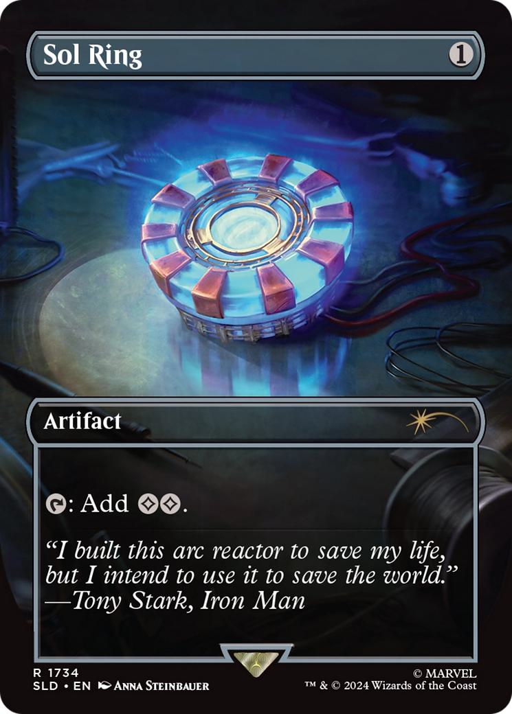 Sol Ring [1734] [Borderless] [Marvel's Iron Man] [Secret Lair Drop] [Non-Foil]