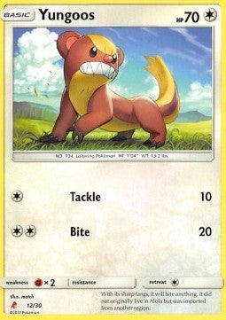 Yungoos - 12/30 - Common [SM Trainer Kit: Lycanroc and Alolan Raichu] [Non-Holo]