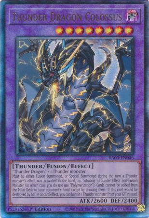 Thunder Dragon Colossus - RA03-EN036 - Prismatic Ultimate Rare - 1st Edition