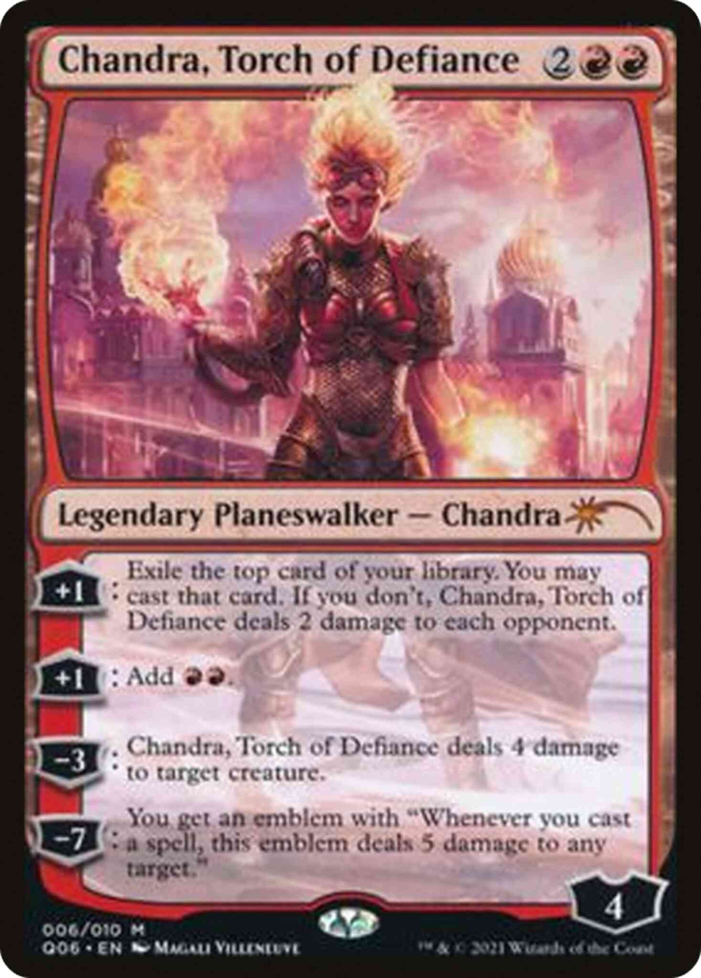 Chandra, Torch of Defiance [6] [Challenger Deck 2021] [Non-Foil]