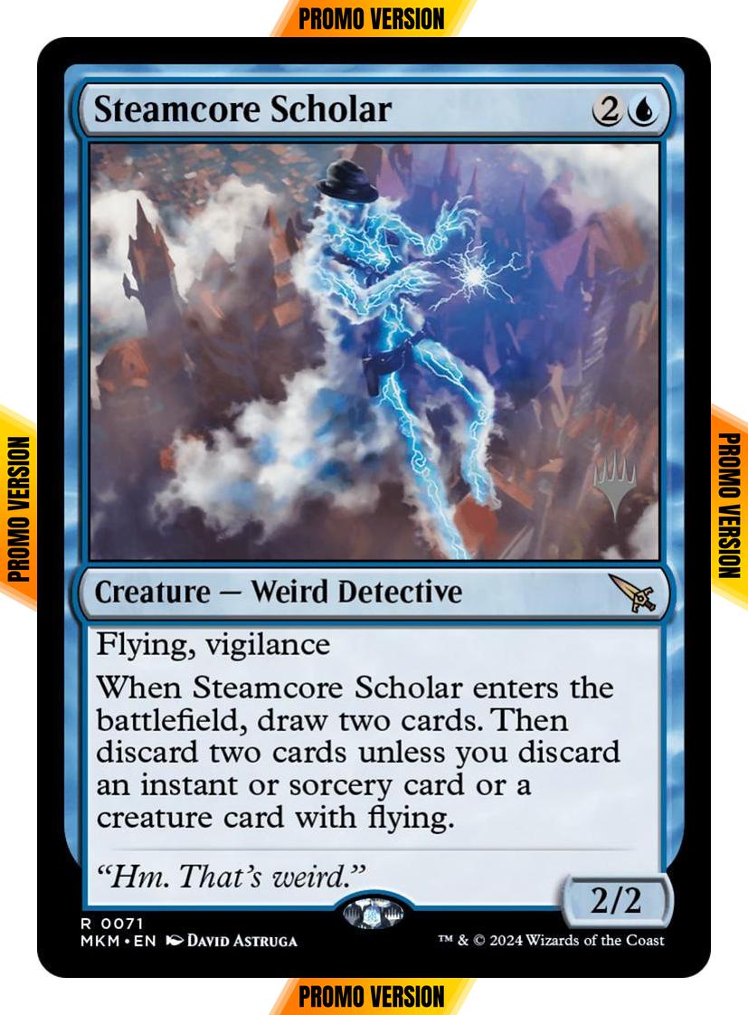 Steamcore Scholar [71p] [Promo Pack] [Murders at Karlov Manor: Promos] [Non-Foil]