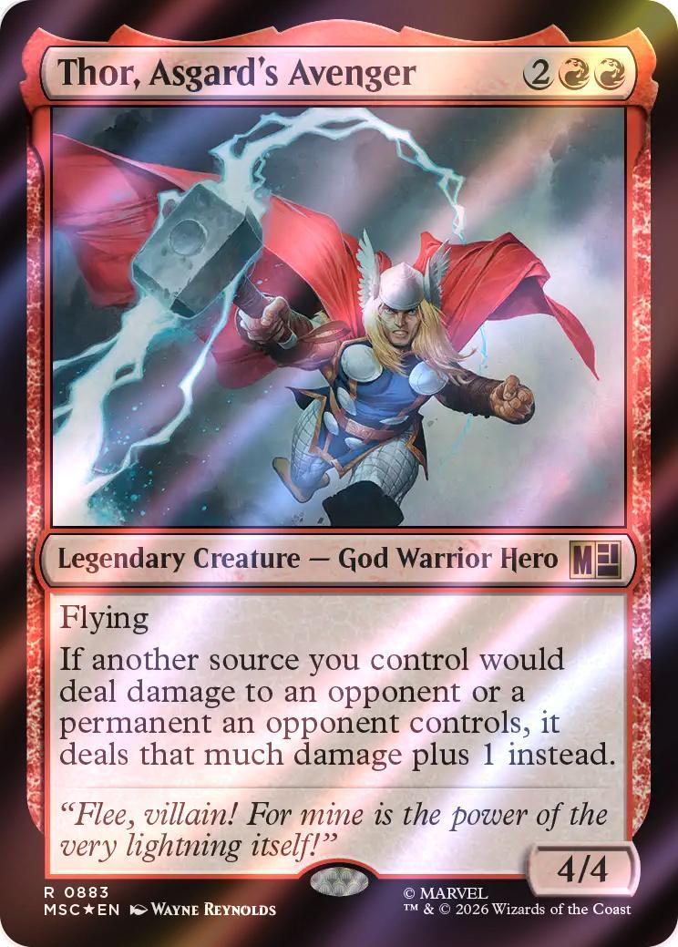 Thor, Asgard's Avenger [883] [Jumpstart] [Marvel Super Heroes: Commander] [Surge Foil]