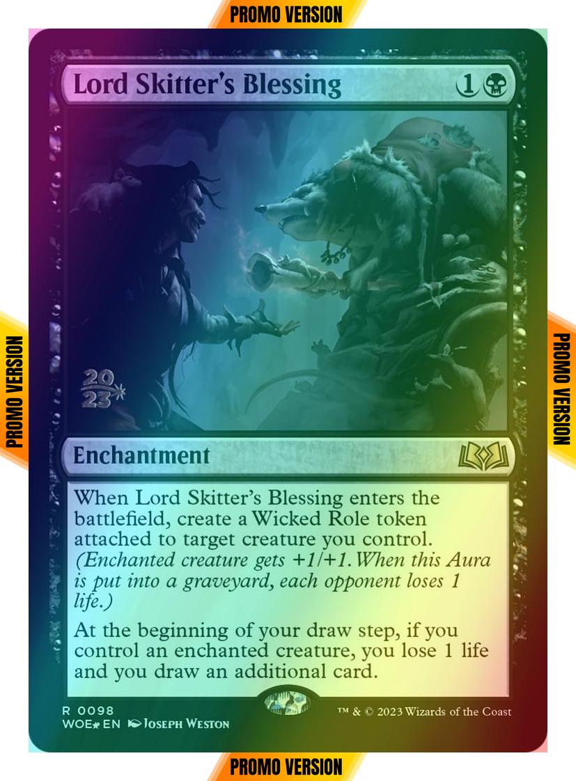 Lord Skitter's Blessing [98s] [Prerelease] [Wilds of Eldraine: Promos] [Foil]
