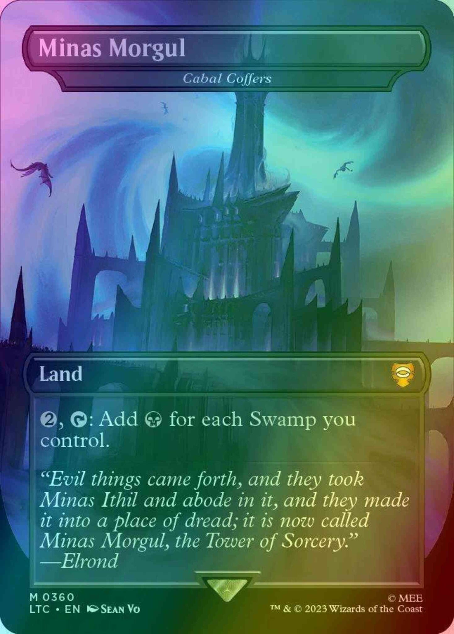 Minas Morgul - Cabal Coffers [360] [Borderless] [Realms and Relics] [The Lord of the Rings: Tales of Middle-earth: Commander] [Foil]