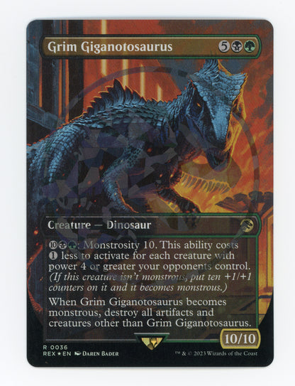 Grim Giganotosaurus — Borderless|Emblem|Foil — ID 17911