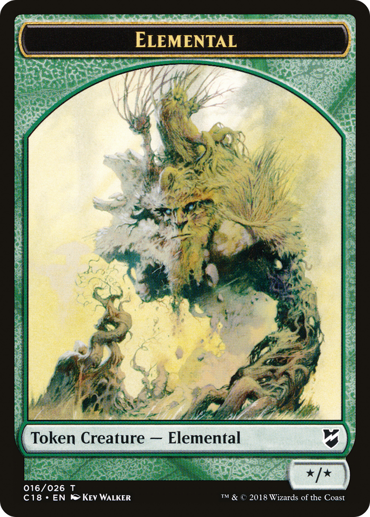 Cat Warrior Token (15) // Elemental Token (16) [Commander 2018 Tokens] [Non-Foil]