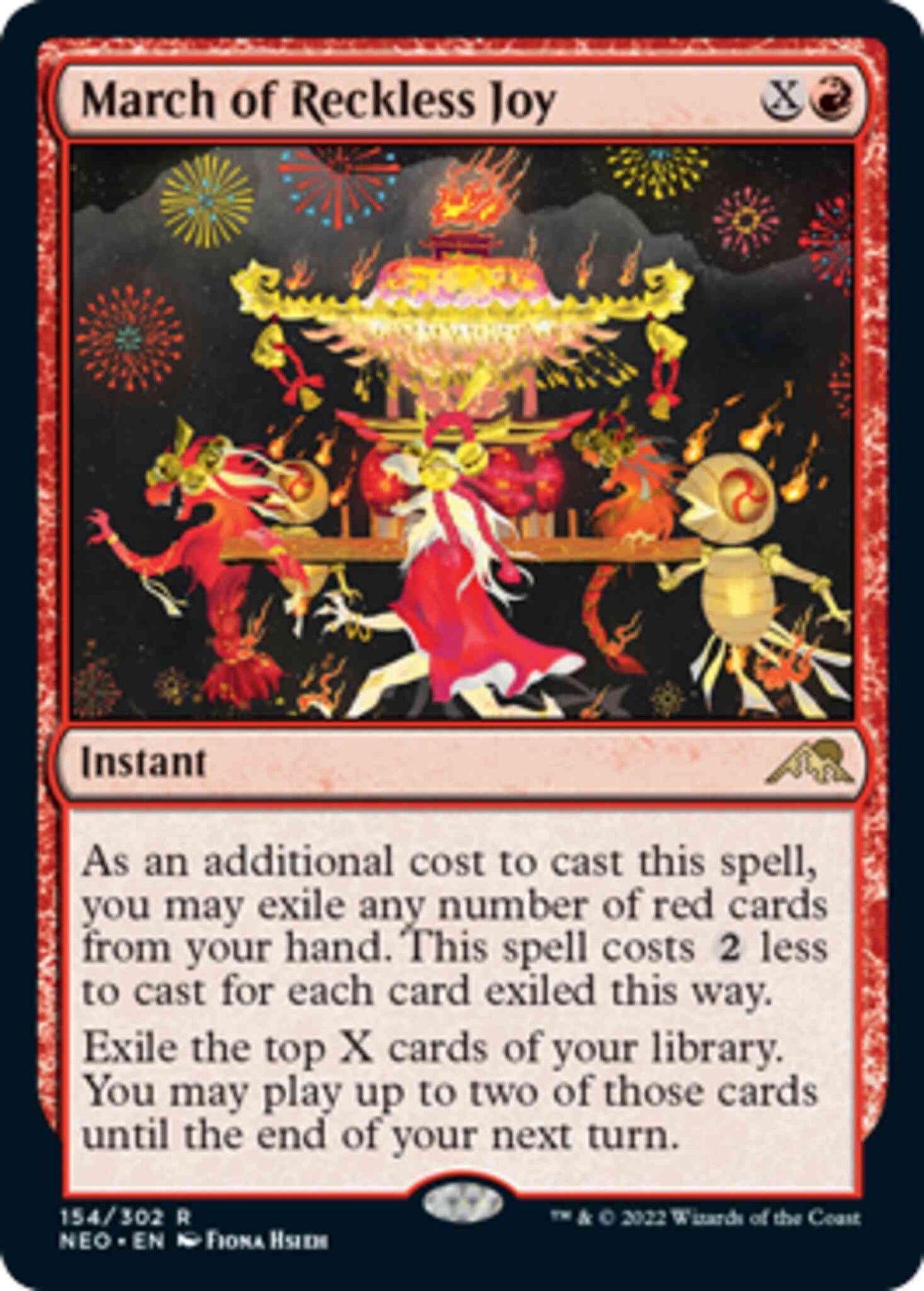 March of Reckless Joy [154] [Kamigawa: Neon Dynasty] [Non-Foil]