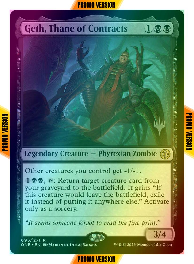Geth, Thane of Contracts [95p] [Promo Pack] [Phyrexia: All Will Be One: Promos] [Foil]
