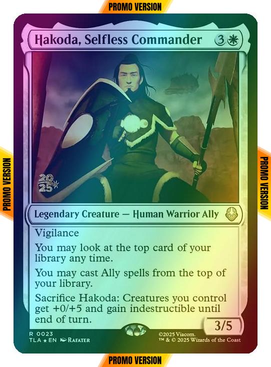Hakoda, Selfless Commander [23s] [Prerelease] [Avatar: The Last Airbender: Promos] [Foil]