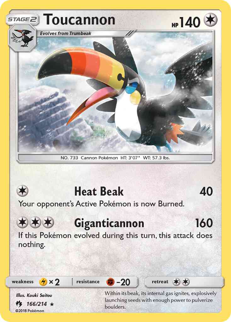Toucannon - 166/214 - Rare [sm8-166] [Reverse Holo]