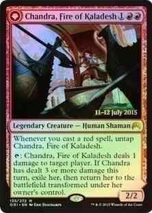 Chandra, Fire of Kaladesh // Chandra, Roaring Flame [135s] [Magic Origins Promos] [Foil]