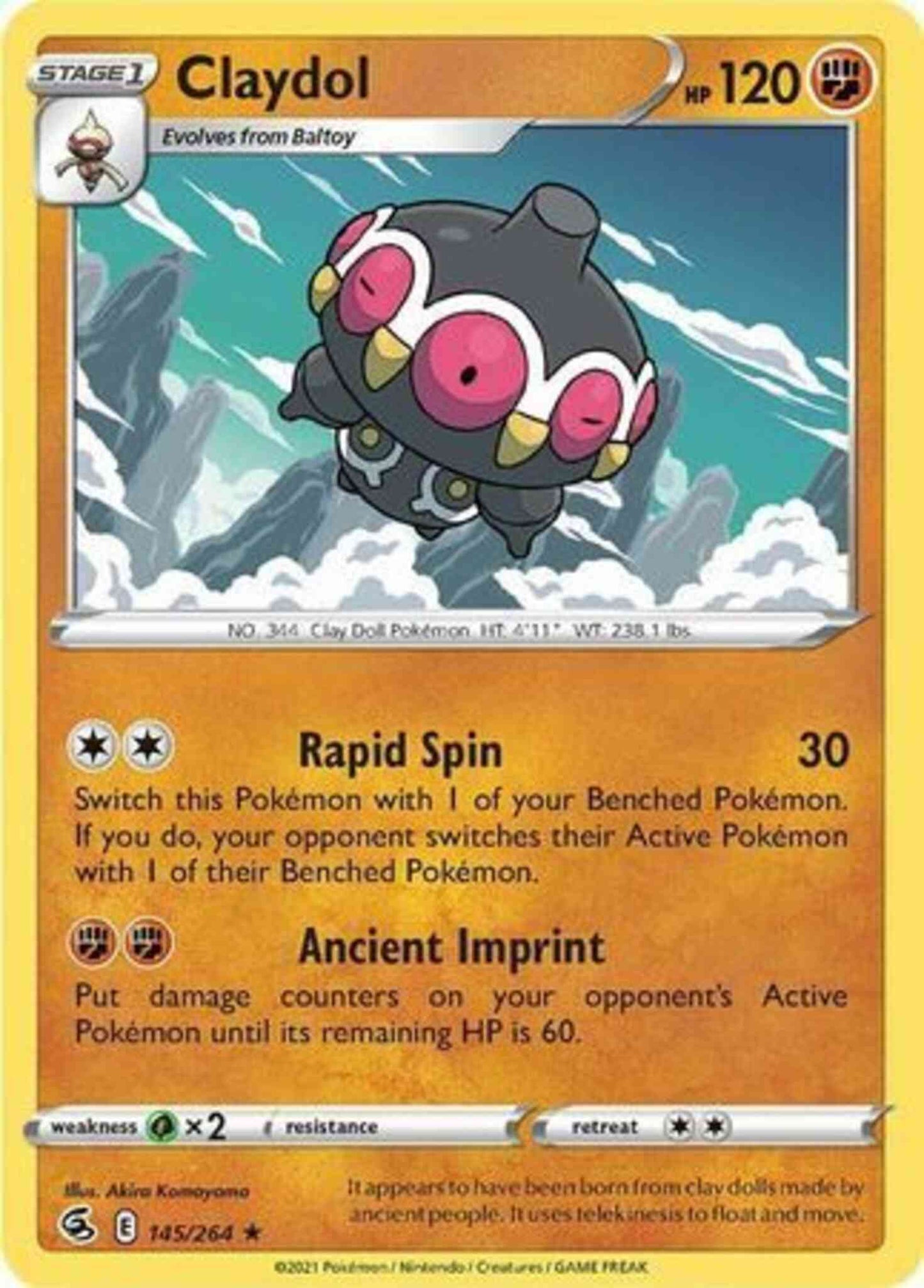 Claydol - 145/264 - Rare [SWSH8-145] [Non-Holo]
